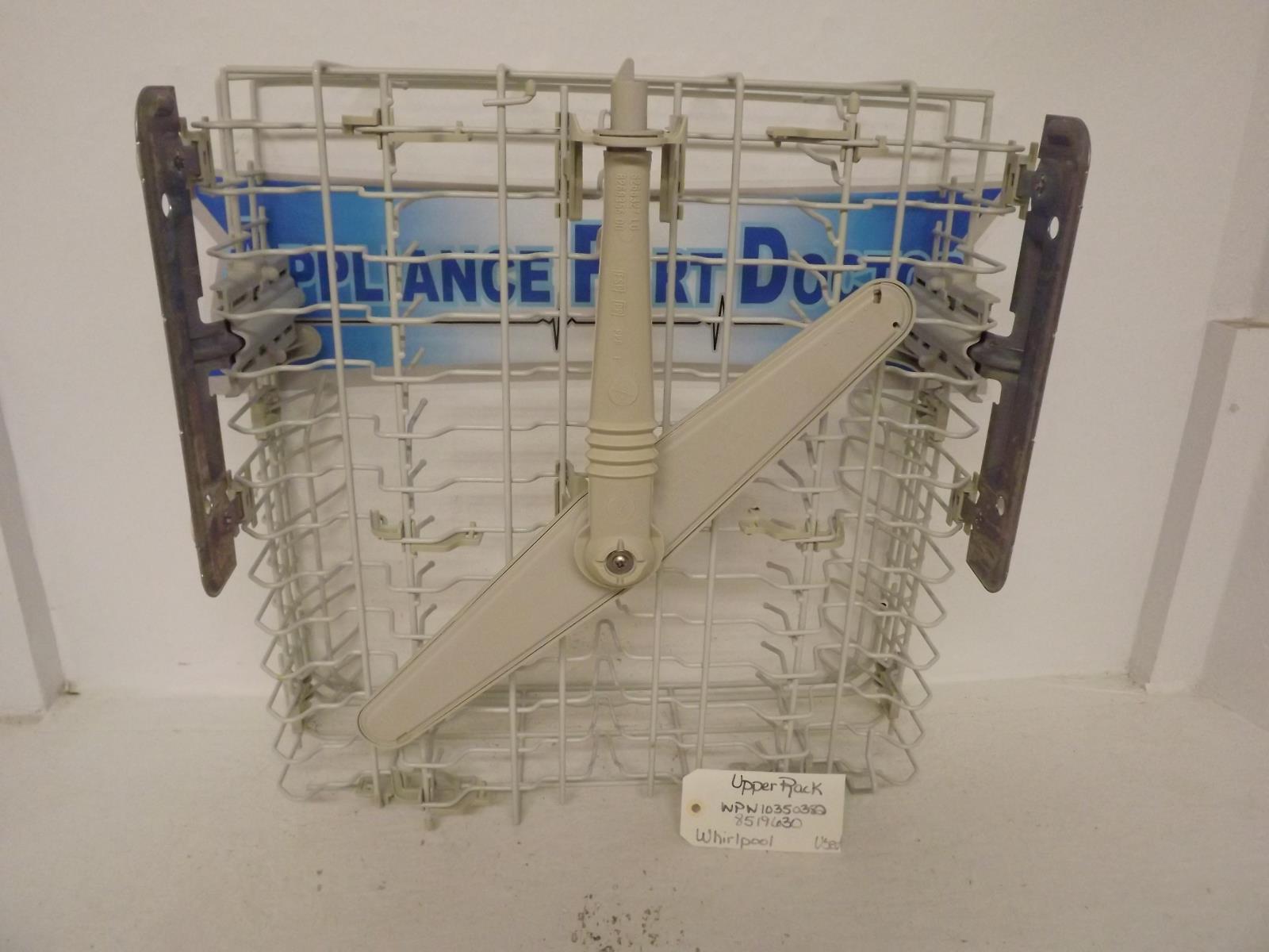 Whirlpool Dishwasher WPW10350382 8519630 Upper Rack Used Whirlpool Dishwasher WPW10350382 8519630 Upper Rack Used